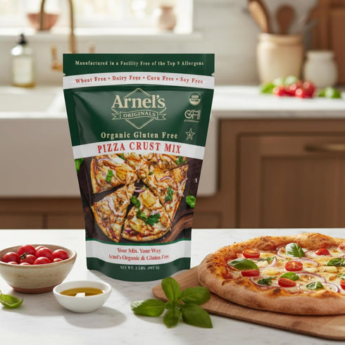 ARNEL'S ORIGINALS GOOD & GLUTEN FREE 2-pounds Pizza Crust Mix, Certified Gluten free, Organic, non-GMO Verified
