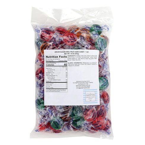 1 70 Sugar Free Fruit Hard Candy, Pound Bulk Bag (Approx Pieces), Individually Wrapped Hard Candy, The Hampton Popcorn