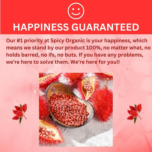 SPICY ORGANIC Annatto Seeds Whole 16 Oz - USDA Certified Organic Achiote Seeds for Rice, Meats, and Sauces