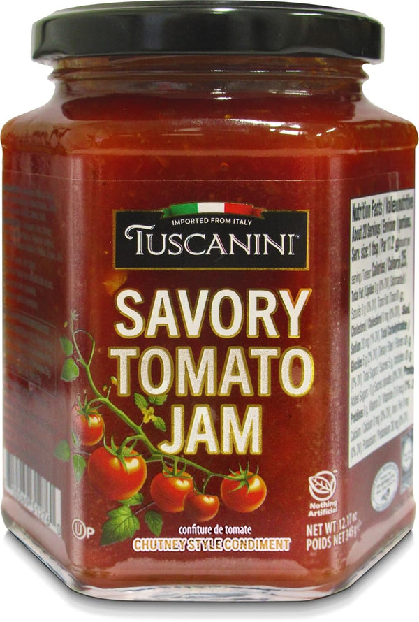 Tuscanini Savory Tomato Jam, 11.64 oz | Savory Jam | Chutney Style