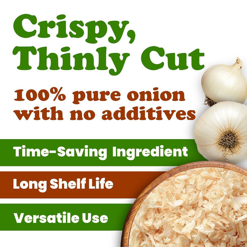 2.5 Food to Live Toasted White Chopped Onion, Pounds Roasted, Ready to Use. Ideal for Cooking, Soups, Salads. Non-GMO