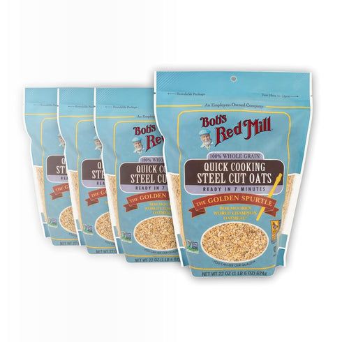 Bob's Red Mill Quick Cooking Steel Cut Oats, 22oz (Pack of 4)