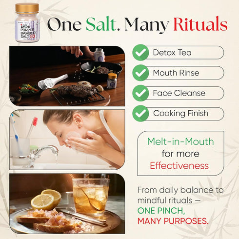 9X 60g Insan Bamboo Salt Roasted Korean Wellness Mineral Salt - Alkaline Sea Salt Powder for Cooking, Cleansing, Detox