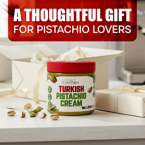 1.25lb, Eastanbul Pistachio Cream, Pistachio Butter, Turkish Cream Spread for Dubai Chocolate Bar Kit, Perfect Paste