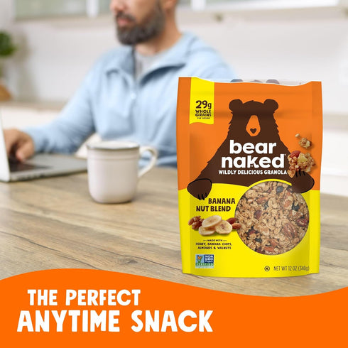 4.5lb (6 Count) Bear Naked, Granola, Banana Nut, Vegetarian and Non-GMO Project Verified, Case