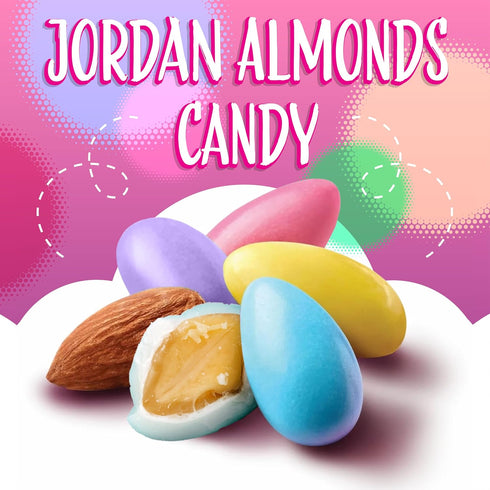 1-Pound Jordan Almonds | Bag | Pastel Candy for Wedding Buffets, Party Favors, Bridal Showers & Elegant Candy Displays