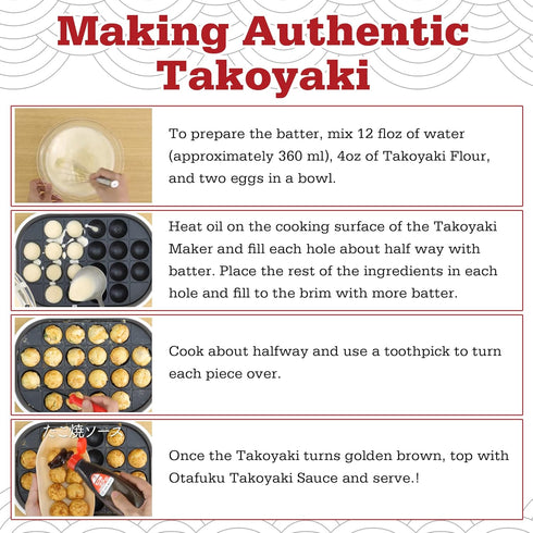 16 Oz (1 Otafuku Takoyaki Flour for Japanese Takoyaki Octopus Balls, Pound)