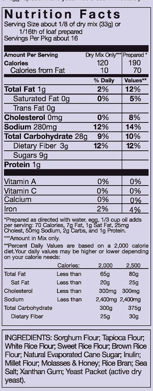 19 Oz Pamela's Products Gluten Free Bread Mix