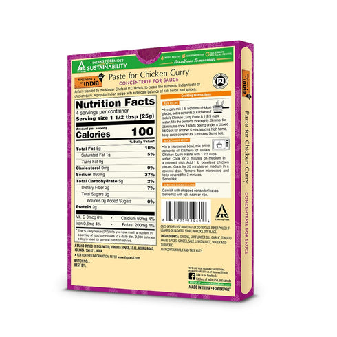 3.5-Ounce (Pack 6) Kitchens Of India Paste for Chicken Curry, Boxes