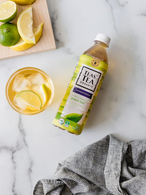0 16.9 (Pack 12) Teas' Tea Unsweetened Pure Green Tea, Organic, Sugar Free, Calories, Ounce