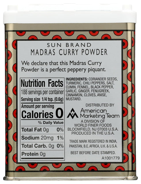 Sun Brands Madras Curry Powder, 4 oz
