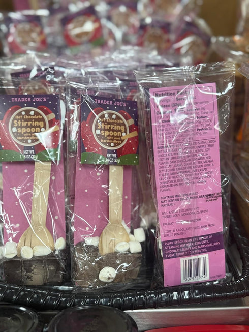 Generic 1 pack 1.16 oz, 3-Packs Trader Joe's Hot Chocolate Stirring Spoons with Mini Marshmallows, spoon per