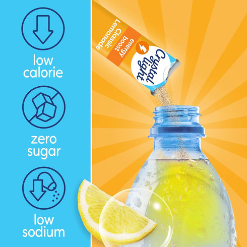 10 Packets Crystal Light Energy Boost Lemonade Drink Mix, ct On-the-Go
