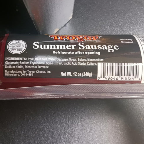Troyer Cheese Inc Summer Country Pack 2 Sausage Plain from Amish Slice and Enjoy