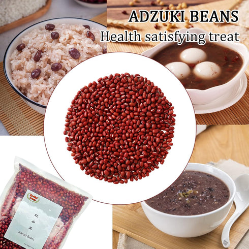 Zestful Foods 4 Lbs. (2 pack, 2 Lbs. Adzuki Beans - Chinese Red Beans, Non-GMO, Sproutable, Vegan - Perfect for Asian