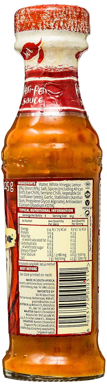 Nando's Hot Peri-Peri Sauce 125ml