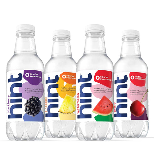Pack 16 Oz (Pack 12) Hint Infused Bottled, Best Sellers Variety - Sugar Free Flavored with Zero Calories, Natural