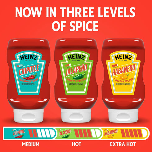 14 oz Heinz Tomato Ketchup Blended With Jalapeno, Squeeze Bottle