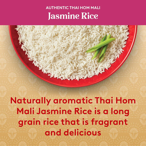 8.5 oz (Pack 4) Royal Authentic Thai Hom Mali Jasmine Rice - Microwave Rice Dinner Side Dish - Ready to Heat White Rice