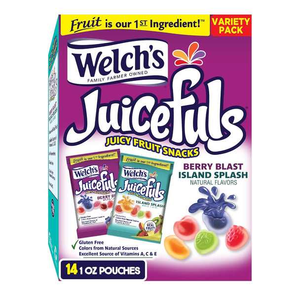 Welch's Juicefuls Juicy Fruit Snacks, Berry Blast & Island Splash, Fruit Gushers,