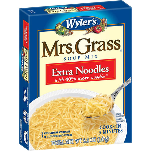 Wyler's Mrs. Grass Extra Noodles Soup Mix, 5.2 oz Box