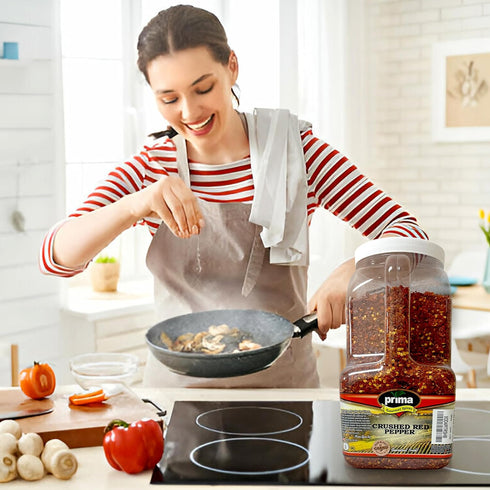 Prima Gourmet Spices 4 Flakes-Commercial Prima Spice Crushed Red Pepper Flakes- Pound Bulk Value-Hot Chili And Home