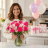 Benchmark Bouquets - Charming Roses & Alstroemeria (Glass Vase Included) - Fresh Flowers for Delivery - Gift