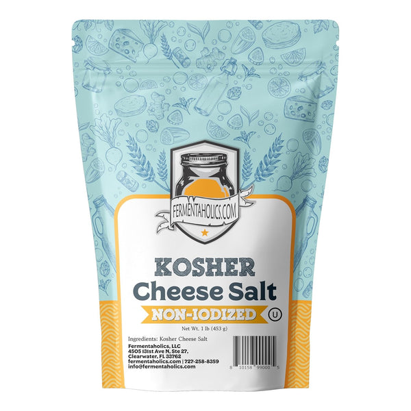 Fermentaholics Kosher Cheese Salt | Fine Grain Flaked Salt for Homemade Cheese