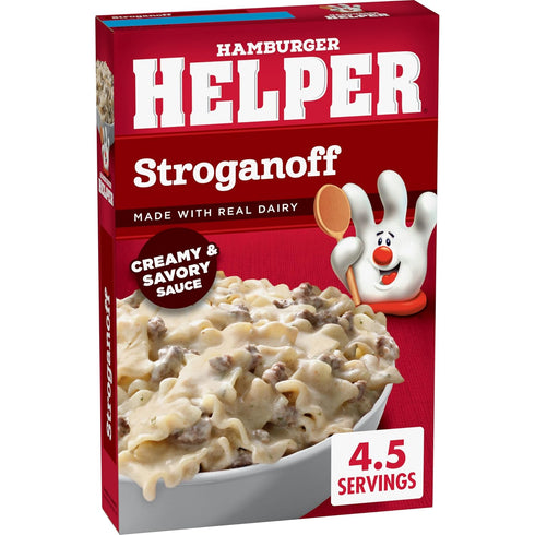 6.4 oz (Pack 12) Betty Crocker Hamburger Helper, Stroganoff Pasta and Creamy Sauce Mix