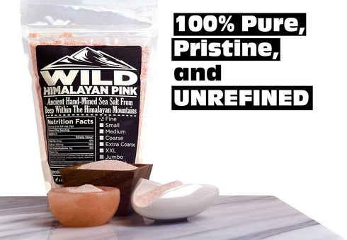 Wild Foods Pink Himalayan Salt - Fine Ground Table and Cooking Salt, 32 oz, 100% Pure, Unrefined, Ethically Sourced