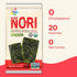 KIMNORI Organic Sweet 'N Spicy Seasoned Seaweed Snacks Sheets, 12 Individual Packs, 4g 100% Natural Laver