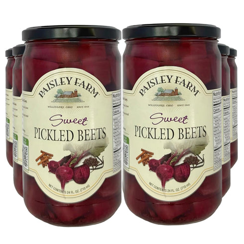 Paisley Farm Sweet Pickled Beets 6-Pack Farm-Fresh Sliced Beets in Sweet Vinegar