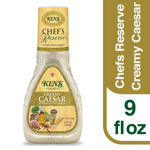 Archway 9 Ken's Steak House Chef's Reserve Creamy Caesar W/Roasted Garlic Dressing, Ounce