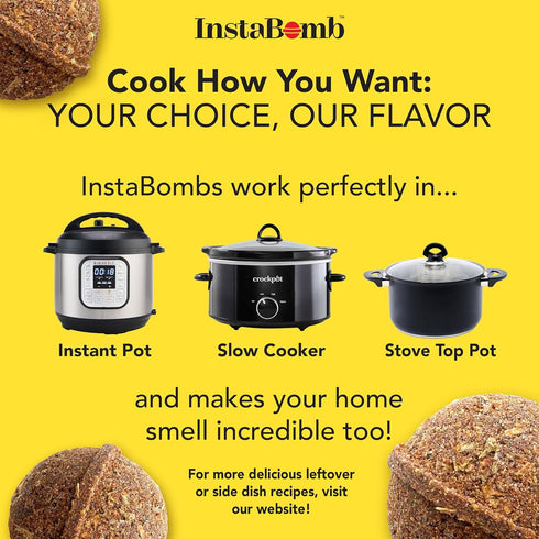 3 Pack InstaBomb | Jar Variety - Barbacoa, Lemon Garlic and Pot Roast | Premium Spice Bombs with All Clean Ingredients.