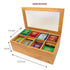 80 20 Set Twinings Tea Sampler Collection Tea Bags, Flavours/Assorted Tea, Gift in Decorative Bamboo Box Wooden