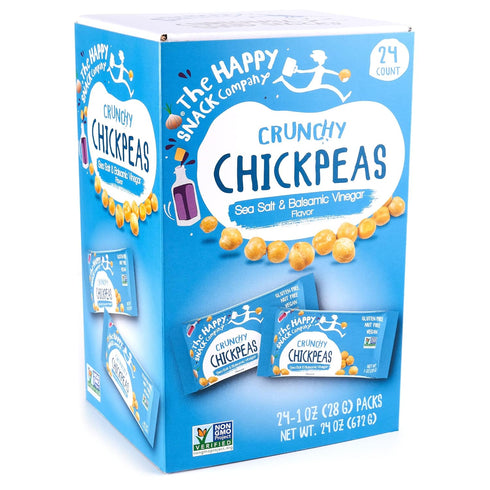 The Happy Snack Company Crunchy Chickpeas Sea Salt & Balsamic Vinegar flavor