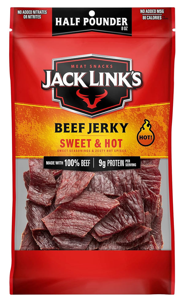 Jack Link's Beef Jerky Half Pounder - Sweet & Hot - 100%