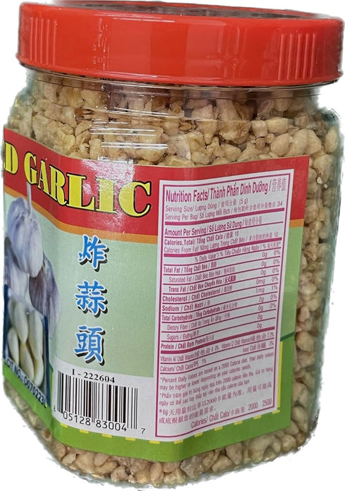 Fried Garlic Coconut Tree Jar 6oz (170g) Crunchy Condiment for Asian Vietnamese Thai Cuisine