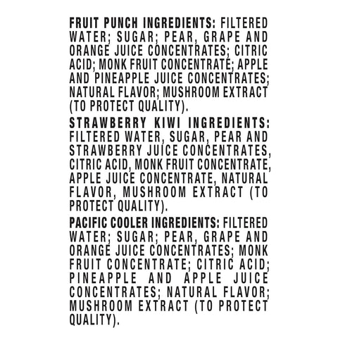 Pack, 30 6 oz Capri Sun Fruit Punch, Strawberry Kiwi and Pacific Cooler Flavored Juice Drink Blend Variety ct Box, fl