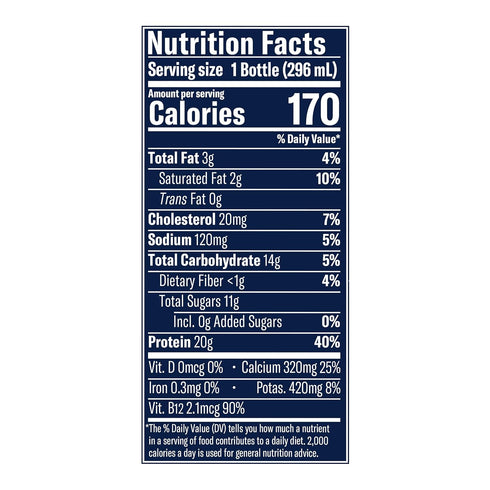 20g 10 oz Chobani Low-Fat Greek Yogurt Drink Mixed Berry Vanilla fl