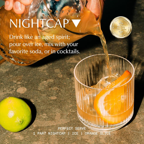 50cl Three Spirit Non-Alcoholic Alternative Spirit - The Nightcap, | Alt-Whiskey | Unwind & Chillout with Adaptogens