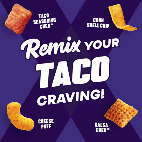 Chex Mix 11 oz Remix Zesty Taco Savory Snack Mix, Snack Bag, Family Size