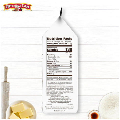 6.75 Oz Pepperidge Farm Bordeaux Caramelized Crisp Cookies, Bag