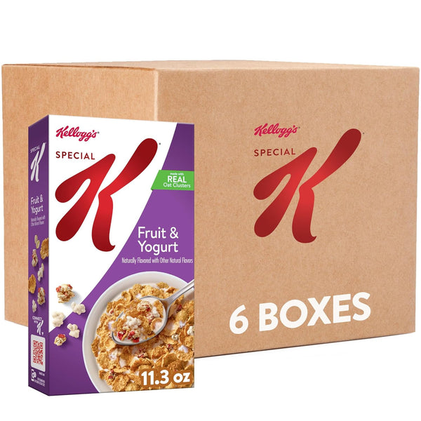 Kellogg's Special K Breakfast Cereal, Family Breakfast, Fiber Cereal, Fruit and Yogurt