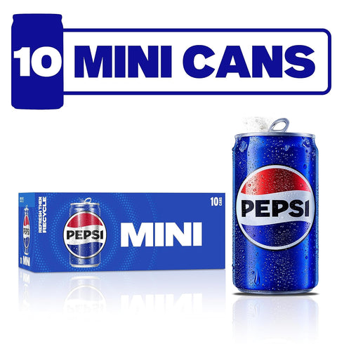 7.5 20 Count Pepsi Soda, Mini Cans | Ounce |