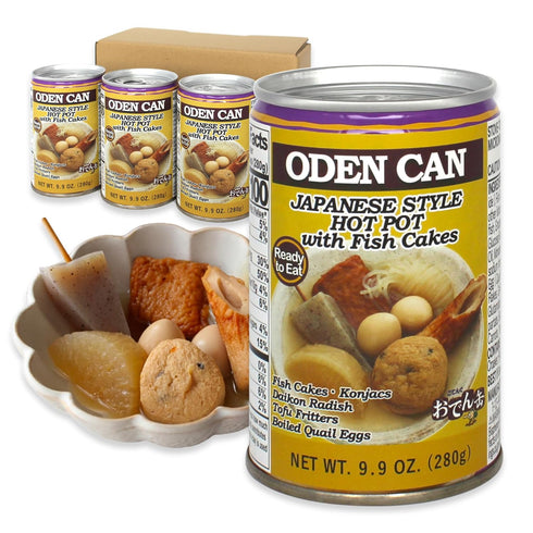 KOTENGU Japanese Canned Oden 3-Pack | Ganmo Fried Tofu & Daikon Radish