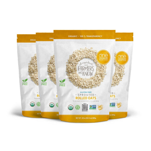 One Degree Organic Foods Sprouted Rolled Oats, USDA Organic, Non-GMO Gluten Free