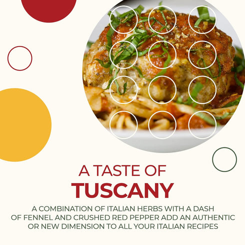 Spiced Up by Chef Calvin - Tuscan Experience Italian Seasoning Blend, 3.9 oz/122 g, Perfect for Cooking