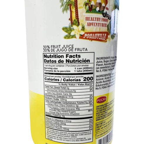 Pocasville 16.5 12) Fruit Juices, Squeezed not form Concentrate, Fluid Ounce Can (Pineapple