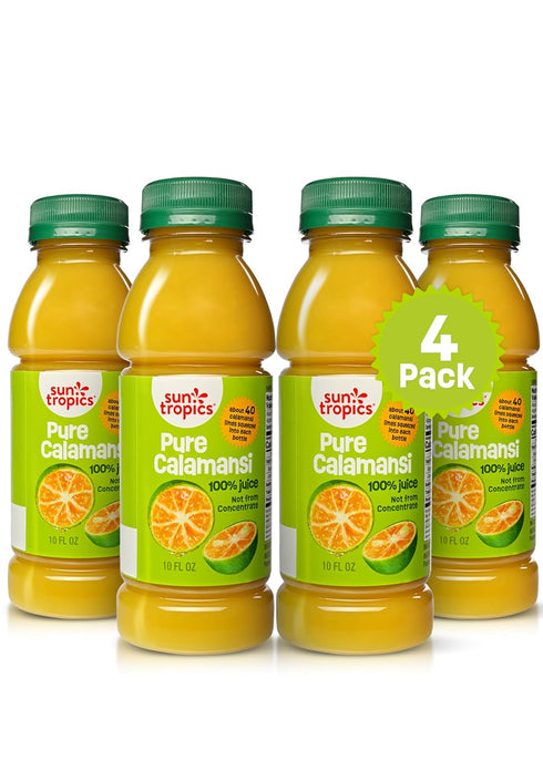 Sun Tropics Pure Calamansi 100% Juice - 4 Pack, 10 Oz Each